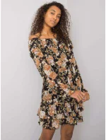 Šaty DHJ SK 15015 2.73P černá a béžová