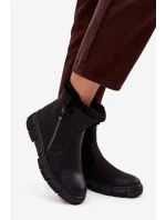 Dámské sněhule Briselle na platformě s kožešinou – černé Dámské sněhule Briselle na platformě s kožešinou – černé