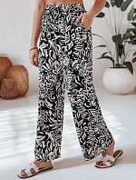 Dámské kalhoty uy2634 TROPICAL SUN černo-krémové - FashionStreet