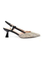 Jedinečné  lodičky dámské černé na širokém podpatku