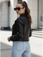 Dámská kožená bunda ramones NEGRA black FashionStreet TY4163