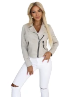 Semišové s dlouhými rukávy a zipy světle béžové model 21290283 - numoco basic