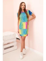 Dámské šaty na ramínkách s ozdobnými sponami béžová