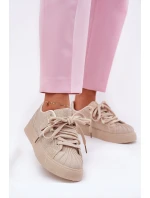 Dámské tenisky se zdobením na platformě béžové Eanneth Dámské tenisky se zdobením na platformě béžové Eanneth