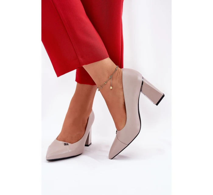 Elegantní Lodičky Na Podpatku Vinceza 62224 Šedé