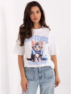 Tričko D12083AI02799A bílé a modré