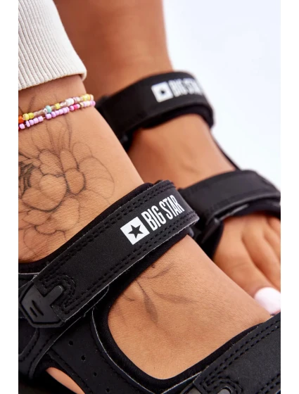 Dámské sportovní sandály na platformě Big Star LL274789 Černé Dámské sportovní sandály na platformě Big Star LL274789 Černé