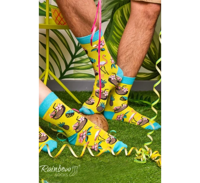 Sada ponožek PARTY BOX 3 páry duhových ponožek Sada ponožek PARTY BOX 3 páry duhových ponožek