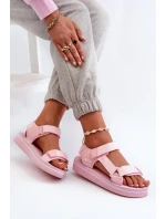 Dámské sandály na platformě Big Star Růžové Dámské sandály na platformě Big Star Růžové