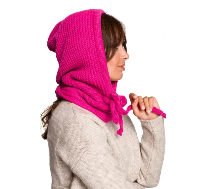 Dámská pletená kapuce model 21860815 béžová - BeWear Dámská pletená kapuce model 21860815 béžová - BeWear