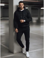 Pánská zateplená mikina s kapucí černá Dstreet model 21993113 - FashionStreet