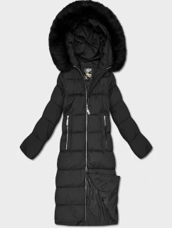 DŁUGA DAMSKA KURTKA ZIMOWA Z KAPTUREM CZARNA model 21241710 - Libland