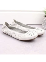 Kožená pohodlná polobotka W model 22033618 bílá - Rieker Kožená pohodlná polobotka W model 22033618 bílá - Rieker