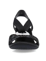 Pohodlné černé sandály Rieker W RKR679