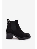 Dámské kotníkové boty na podpatku vyhřívané černé model 21707445 - Boto Dámské kotníkové boty na podpatku vyhřívané černé model 21707445 - Boto