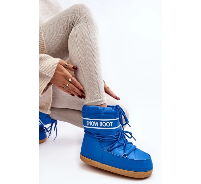 Dámské modré boty do sněhu se zavazováním Soia Dámské modré boty do sněhu se zavazováním Soia