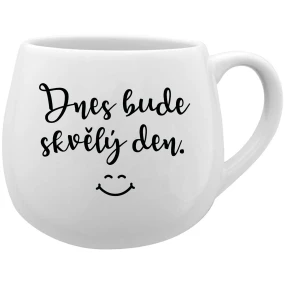 DNES BUDE SKVĚLÝ DEN. - bílý keramický hrníček 300 ml