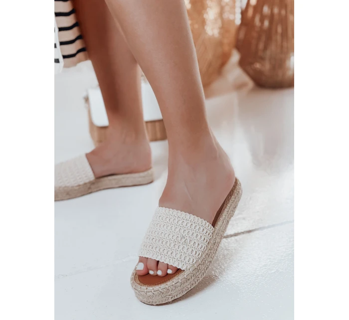 Dámské žabky PLAZENTA beige FashionStreet ZY0878
