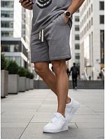 Pánská letní tepláková souprava s potiskem šedá FashionStreet AX0817