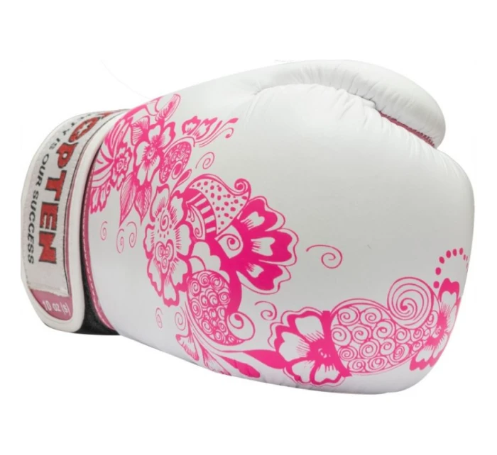 Boxerské rukavice  10 oz bílé a růžové model 21767800 - TOP TEN