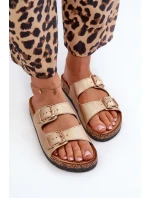 Dámské sandály se zlatými přezkami Fronila Dámské sandály se zlatými přezkami Fronila