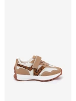 Dětské tenisky na suchý zip s leopardím vzorem tmavě béžové model 21688089 - Boto Dětské tenisky na suchý zip s leopardím vzorem tmavě béžové model 21688089 - Boto