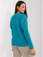 Sweter AT SW  turkusowy model 18909238 - FPrice