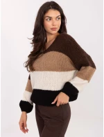 Sweter MI SW model 21365578 brązowy - FPrice Sweter MI SW model 21365578 brązowy - FPrice