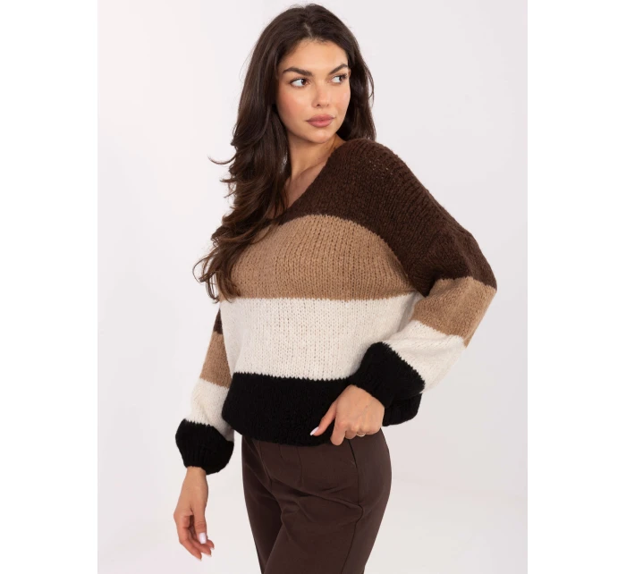 Sweter MI SW model 21365578 brązowy - FPrice Sweter MI SW model 21365578 brązowy - FPrice