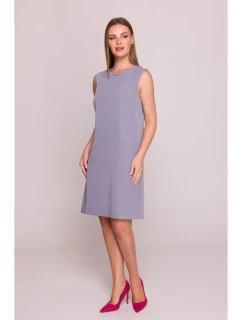 Šaty bez rukávů šedá model 21154733 - STYLOVE