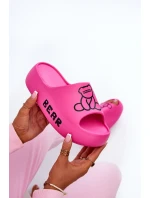 Dámské pěnové pantofle na masivní podrážce s medvídkem Fuchsia Lamira Dámské pěnové pantofle na masivní podrážce s medvídkem Fuchsia Lamira
