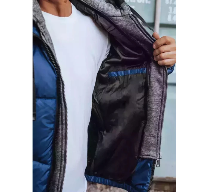 Pánská prošívaná zimní bunda modrá FashionStreet TX3827