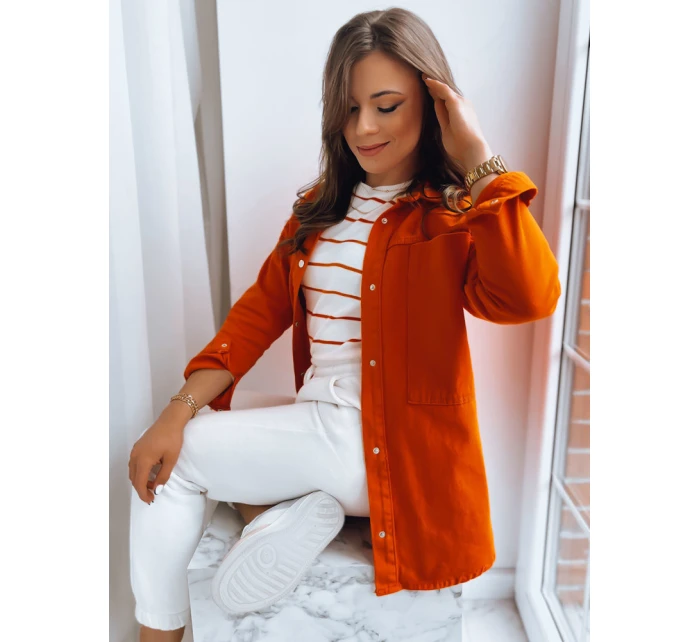 Dámská oranžová košilová bunda CALIFORNICATION FashionStreet TY3523