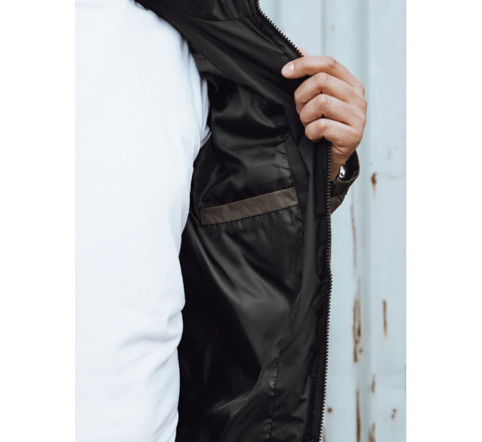 Pánská prošívaná zimní bunda s kapucí zelená FashionStreet TX4846