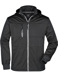 Daiber JN 1078 Pánská 3-vrstvá softshellová bunda "Maritim" 02.1078 black/black/white
