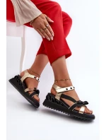 Dámské Sandály S Mašlí D&A model 21660371 Zlaté - S.Barski