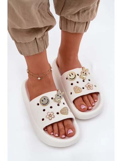 Dámské Pěnové Pantofle S  Bílé model 21697203 - VINCEZA