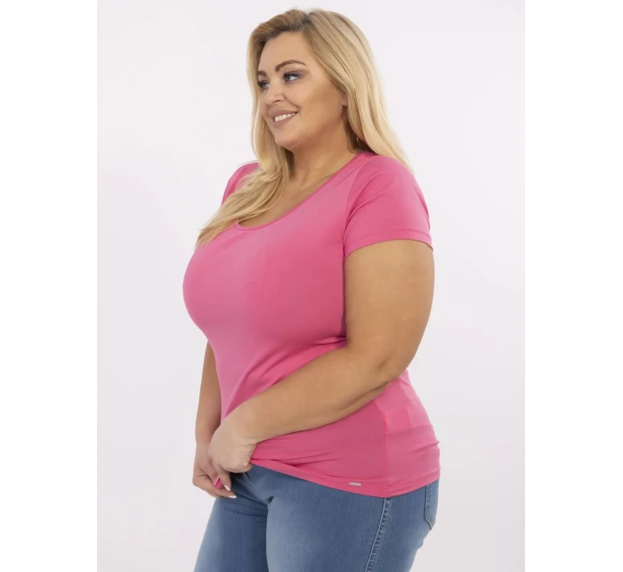 T shirt RV TS model 21072637 ciemny różowy - FPrice