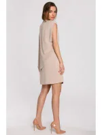 S262 Vrstvené šaty - béžové