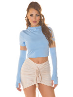 Sexy 2in1 Crop Top with Gloves