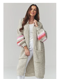 Svetr na zapínání  model 226864 Makadamia