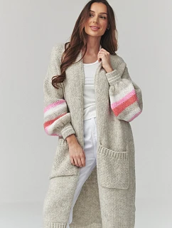 Svetr na zapínání  model 226864 Makadamia