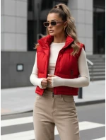 FashionStreet dámská prošívaná červená vesta TY5198
