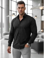 Koszula męska regular fit  czarna model 22004901 - FashionStreet