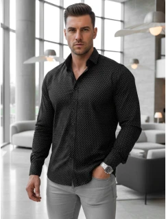 Koszula męska regular fit  czarna model 22004901 - FashionStreet