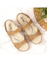 Kožené sandály Comfort hnědé W Helios 205 dámské