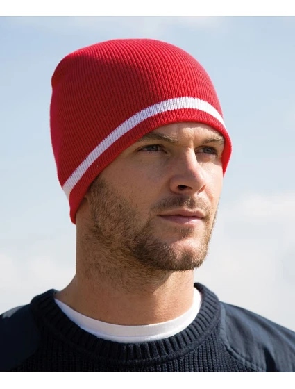 R Pletená čepice s pruhy 28. white/red model 22424882 - Result Headwear R Pletená čepice s pruhy 28. white/red model 22424882 - Result Headwear