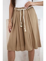 Dámské viskózové kraťasy s páskem boho na léto velbloudí Dámské viskózové kraťasy s páskem boho na léto velbloudí