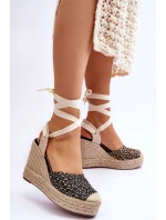 Vázané dámské sandály na klínu Černé Josephine Vázané dámské sandály na klínu Černé Josephine