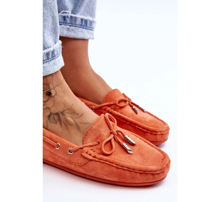 Semišové Mokasíny Oranžové model 21625479 - Boto